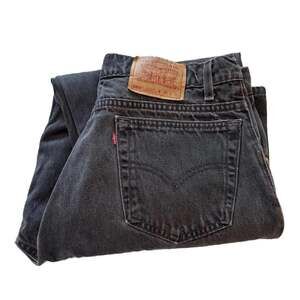 Vintage 90s 1997 Levi's 560 Loose Fit Tapered Leg Black Denim Jeans